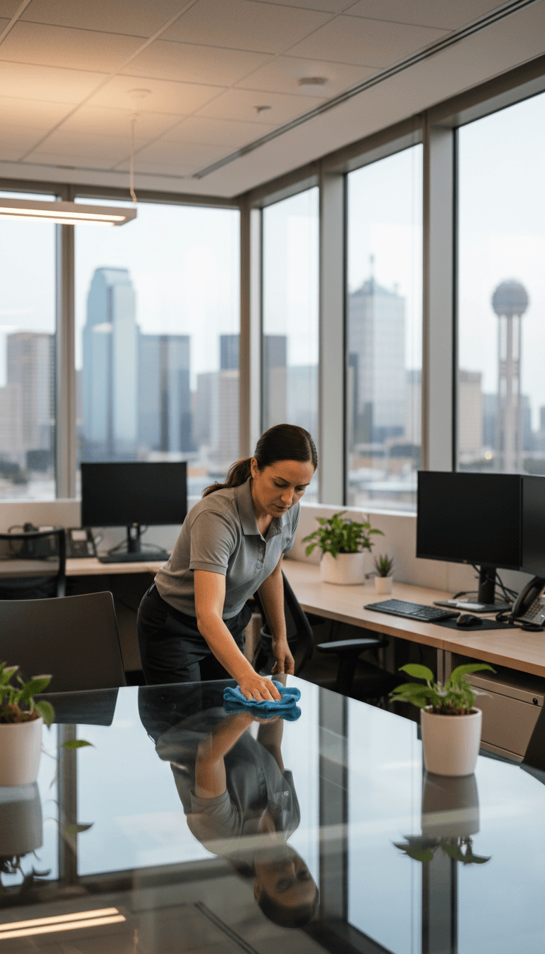 Professional office cleaning service in Dallas commercial space