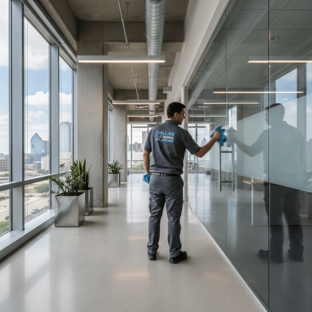 Professional office cleaning in downtown Dallas